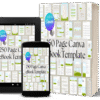 Canva eBook Template, Course How to Create e-Book, 250 page book Template