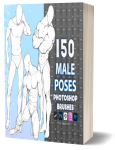 Photoshop Male Body Poses Brushes.