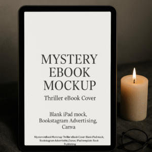 Mystery eBook iPad Mockup – Perfect for Canva, Bookstagram & Self-Published Authors