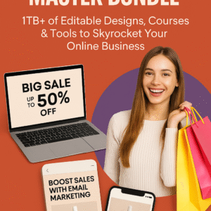 🔥 Ultimate E-Commerce Master Bundle — 1TB+ of Editable Designs, Courses & Tools to Skyrocket Your Online Business