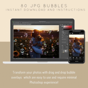 🫧 Magic Bubbles Overlay Pack – 80 Realistic Effects for Dreamy Photos