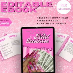 Nail Business, Canva eBook Template, DFY, Passive Income
