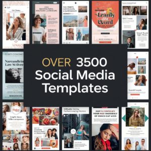 The Only Design Kit Your Business Will Ever Need 3500+ Social Media Templates 100% Editable in Canva with PLR & MRR Rights: Professional Designs in Minutes!
