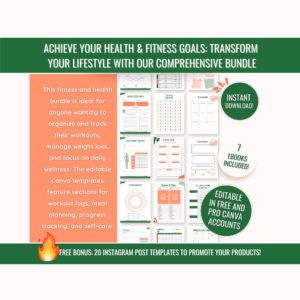 ✅ DFY Digital Product Bundle – Ready-to-Sell eBooks, Canva Templates & Weight Loss Planners (PLR Included!)