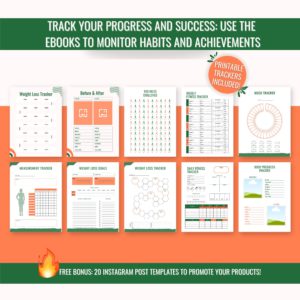 ✅ DFY Digital Product Bundle – Ready-to-Sell eBooks, Canva Templates & Weight Loss Planners (PLR Included!)