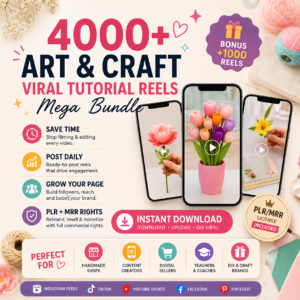 Art & Craft Viral Reels Mega Bundle — 4000+ Ready-to-Post Videos
